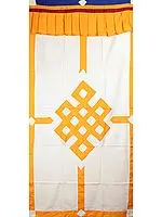 The Endless Knot (Ashtamangala) - Tibetan Altar Curtain