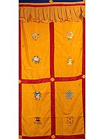 Tibetan Buddhist Ashtamangala  Altar Curtain