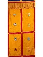 Tibetan Buddhist Ashtamangala  Altar Curtain