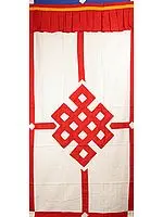 The Endless Knot (Ashtamangala) - Tibetan Altar Curtain