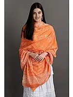Hare Ram Hare Krishna Pure Cotton Prayer Shawl with Printed Cows from ISCKON Vrindavan by BLISS