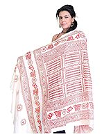 Hindu Prayer Shawl with Printed Sri Ram Jai Ram Jai Jai Ram Mantra