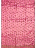 Pink Banarasi Silk Suit with All-Over Woven Bootis