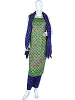 Bandhani Salwar Kameez Fabric from Gujarat with Embroidery and Mirrors