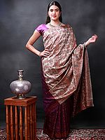 Sari from Banaras with Woven Floral Vines