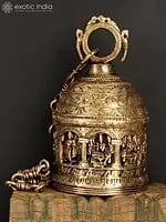 36" Nava Durga Hanging Bell In Brass | Handmade | Made In India