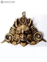 6" Brass Kirtimukha Wall Hanging Mask