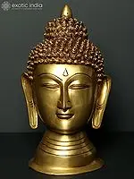 11" Brass Buddha Head (Wall Hanging Mask)