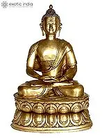 39" Large Size Buddha in Dhyana Mudra | Brass | Handmade | Made In India