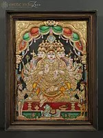 Sadashiva Tanjore Painting | With Vintage Teakwood Frame