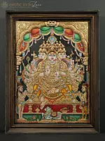 Sadashiva Tanjore Painting | With Vintage Teakwood Frame