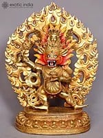 13" Yamantaka Copper Statue from Nepal | Nepalese Copper Figurines