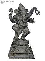 7ft Ganesha as 'Mahakaya' Ganapati| Lost-Wax Panchaloha Bronze Statue from Swamimalai, Tamil Nadu (Shipped by Sea For Non India Deliveries)