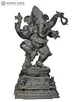 7ft Ganesha as 'Mahakaya' Ganapati| Lost-Wax Panchaloha Bronze Statue from Swamimalai (Shipped by Sea For Non India Deliveries)