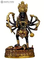 9" Goddess Kali Brass Statue | Religious Figurine