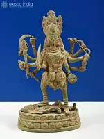9" Goddess Kali Brass Statue | Religious Figurine