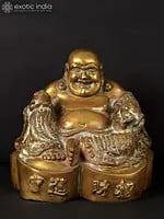 9'' Brass Laughing Buddha