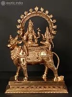 15" Pradosha Moorthy (Shiva - Parvati) Bronze Statue