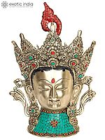 15" Crown Tara Head In Brass | Handmade | Made In India