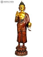 33" Large Size Buddha Brass Sculpture | Handmade | Made In India