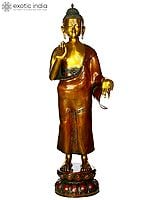 50" Large Size Buddha Brass Idol | Handmade Buddhist Statue