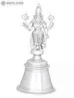 6" Lord Vishnu Handheld Bell in Brass | Handmade | Made in India