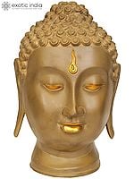 12" Lord Buddha Head - Tibetan Buddhist In Brass | Handmade | Made In India