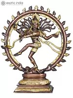13" Lord Shiva as Nataraja Brass Statue | Handmade | Made in India