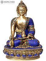 12" Tibetan Buddhist Deity Medicine Buddha In Brass | Handmade | Made In India