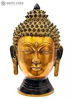 15" Large Size Lord Buddha Head in Brass | Handmade | Made in India