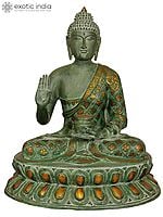 28" Large Size Buddha in Abhaya Mudra In Brass | Handmade | Made In India