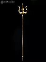 47" Large Lord Shiva's Trident / Trishul in Brass | Indian Handcrafted Idol