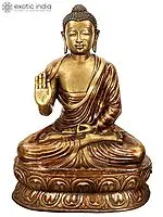 67" Handmade Buddha in Vitarka Mudra Brass Statue | Made In India