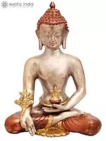 9" Tibetan Buddhist Medicine Buddha In Brass