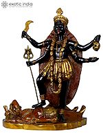14" Goddess Kali In Brass | Handmade | Made In India
