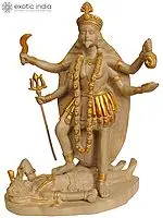 14" Goddess Kali In Brass | Handmade | Made In India