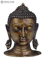 11" Tibetan Buddhist Lord Buddha Head In Brass | Handmade | Made In India