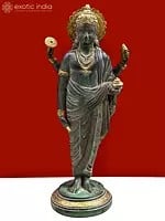 18" Brass Dhanvantari - The Physician of Gods | Handmade