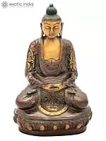 8" Buddhist Lord Buddha Statue in Dhyana Mudra (Meditation) | Handmade Brass Idol | Made in India