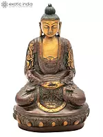 8" Buddhist Lord Buddha Statue in Dhyana Mudra (Meditation) | Handmade Brass Idol | Made in India