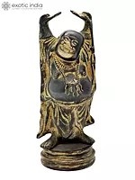 6" Laughing Buddha Brass Statue | Handmade Tibetan Buddhist Idols