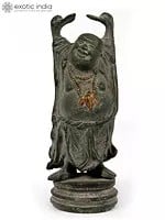 6" Laughing Buddha Brass Statue | Handmade Tibetan Buddhist Idols