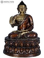 Large Size Preaching Buddha Seated on Double Lotus -Tibetan Buddhist