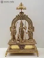 18" Rama Darbar Brass Statue | Indian Handcrafted Idol