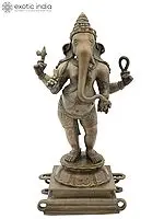 13" Standing Chaturbhujadhari Ganesha Panchaloha Bronze Statues | Made in South India