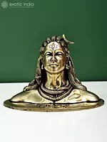 6" Adiyogi Shiva (Shankara) In Brass | First Yogi | Source of Yoga | Made In India