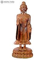 30" Large Size Gandhara Buddha In Brass | Handmade | Made In India