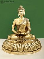 28" Large Size Meditating Buddha Brass Idol | Handmade