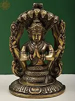 7" Elegant Patanjali Brass Sculpture | Masterpiece of Indian Craft | Spiritual & Yoga Decor