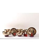 Highly Accurate Seven Chakra Singing Bowls For Healing in Bronze